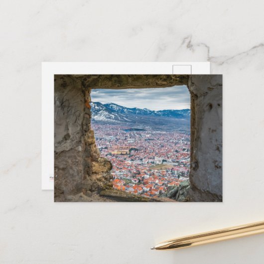 Groeten uit Prilep, Briefkaart Macedonië (Voorkant / Achterkant in situ)