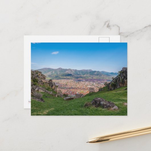 Groeten uit Prilep, Briefkaart Macedonië (Voorkant / Achterkant in situ)