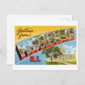  groeten uit Providence, Rhode Island Briefkaart (Voorkant / Achterkant)