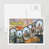 Groeten uit Provo Utah US City Briefkaart (Voorkant / Achterkant)