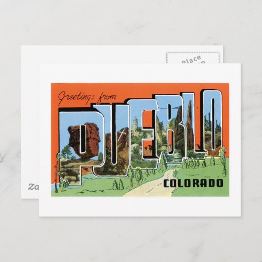Groeten uit Pueblo, Colorado Briefkaart (Voorkant / Achterkant)