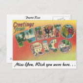 Groeten uit Puerto Rico Briefkaart (Voorkant / Achterkant)