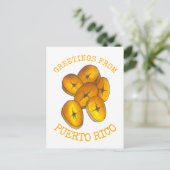 Groeten uit Puerto Rico Fried Plantains Bananas Briefkaart (Staand voorkant)