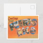 Groeten uit Puerto Rico Vintage Travel Briefkaart (Voorkant / Achterkant)