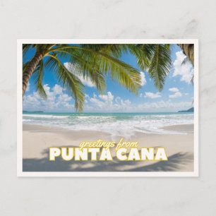 Groeten uit Punta Cana Retro Vintage Reis  Briefkaart