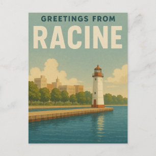 Groeten uit Racine Wisconsin Briefkaart