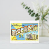  groeten uit Raleigh, North Carolina Briefkaart (Staand voorkant)