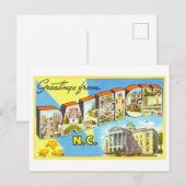  groeten uit Raleigh, North Carolina Briefkaart (Voorkant / Achterkant)
