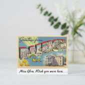 Groeten uit Raleigh, North Carolina Briefkaart (Staand voorkant)