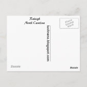 Groeten uit Raleigh, North Carolina Briefkaart (Achterkant)