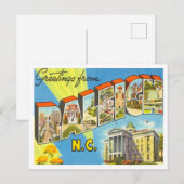 Groeten uit Raleigh, North Carolina Travel Briefkaart (Voorkant / Achterkant)