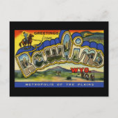 Groeten uit Rawlins Wyoming Briefkaart (Voorkant)