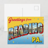 Groeten uit Reading PA Briefkaart (Voorkant / Achterkant)