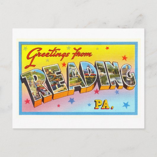  groeten uit Reading, Pennsylvania Briefkaart (Voorkant)