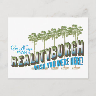 Groeten uit Realityburgh - wou dat je hier was Briefkaart