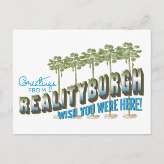 Groeten uit Realityburgh - wou dat je hier was Briefkaart