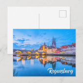Groeten uit Regensburg, Duitsland Briefkaart (Voorkant / Achterkant)