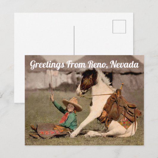 Groeten uit Reno, Briefkaart Nevada (Voorkant / Achterkant)