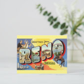 Groeten uit Reno Nevada Travel Briefkaart (Staand voorkant)