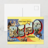 Groeten uit Reno Nevada Travel Briefkaart (Voorkant / Achterkant)