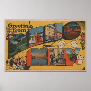 Groeten uit Reno, NevadaReno, NV Poster