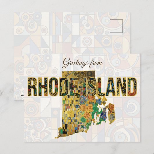 Groeten uit Rhode Island Briefkaart (Voorkant / Achterkant)