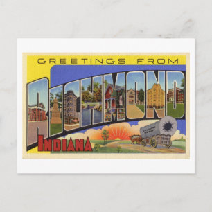  groeten uit Richmond, Indiana Briefkaart