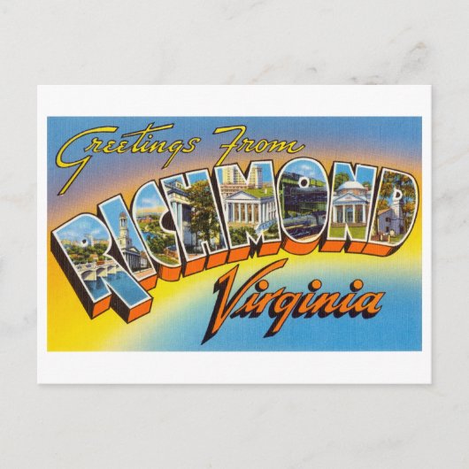  groeten uit Richmond, Virginia Briefkaart (Voorkant)