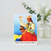 Groeten uit Riga, Letland Briefkaart (Staand voorkant)