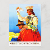 Groeten uit Riga, Letland Briefkaart (Voorkant)