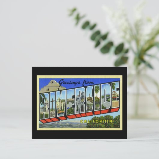 Groeten uit Riverside California Briefkaart (Staand voorkant)