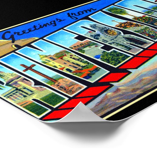 Groeten uit Riverside California Poster (Hoek)