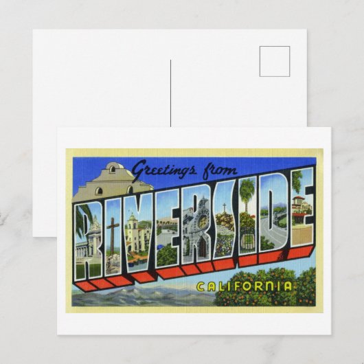 groeten uit Riverside, Californië Briefkaart (Voorkant / Achterkant)