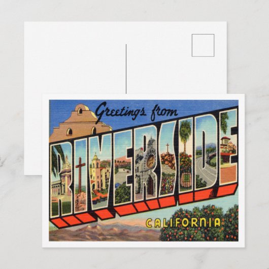 Groeten uit Riverside, Californië Travel Briefkaart (Voorkant / Achterkant)