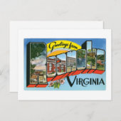 Groeten uit Roanoke, Virginia! Retro Post Card Briefkaart (Voorkant / Achterkant)