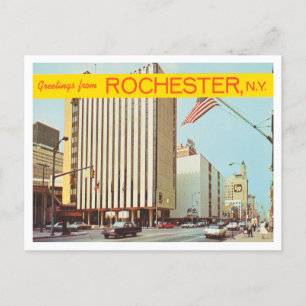 Groeten uit Rochester, New York Vintage Travel Briefkaart