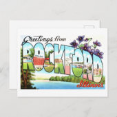  groeten uit Rockford, Illinois Briefkaart (Voorkant / Achterkant)
