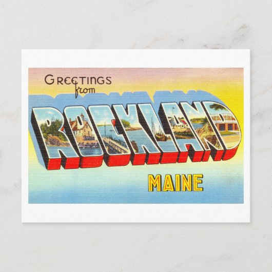 groeten uit Rockland, Maine Briefkaart (Voorkant)