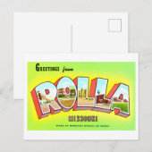 groeten uit Rolla, Missouri, Briefkaart (Voorkant / Achterkant)