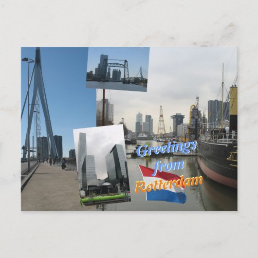 Groeten uit Rotterdam Briefkaart (Voorkant)