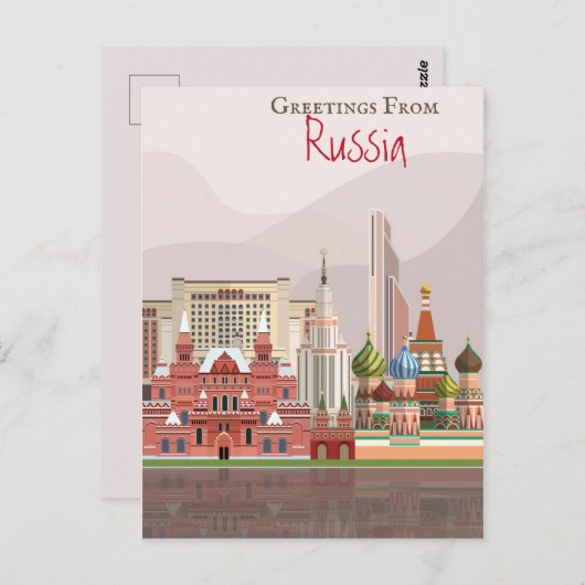 Groeten uit Rusland Briefkaart (Voorkant / Achterkant)