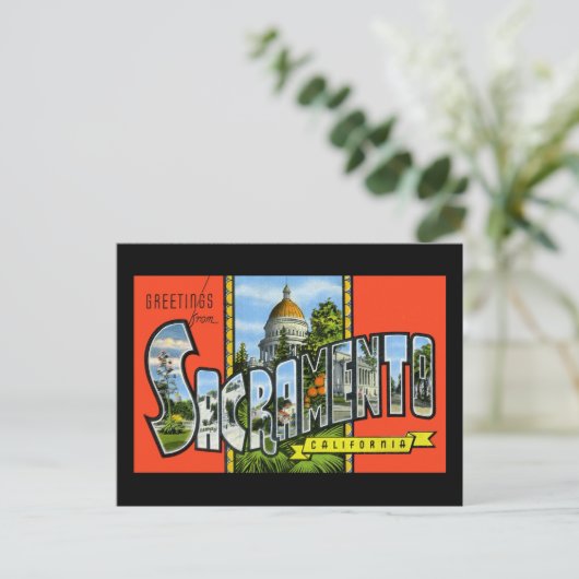 Groeten uit Sacramento Californië Briefkaart (Staand voorkant)