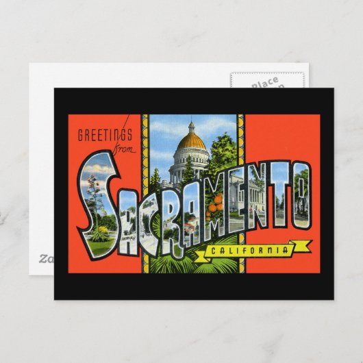 Groeten uit Sacramento Californië Briefkaart (Voorkant / Achterkant)