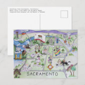 Groeten uit Sacramento, Californië! Briefkaart (Voorkant / Achterkant)
