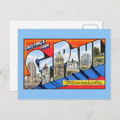  groeten uit Saint (St.) Paul Minnesota Briefkaart (Voorkant / Achterkant)