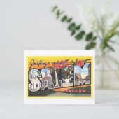  groeten uit Salem, Oregon Briefkaart (Staand voorkant)