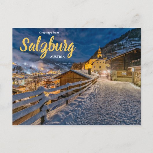 Groeten uit Salzburg Oostenrijk Briefkaart (Voorkant)