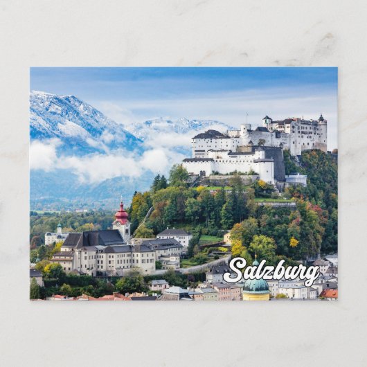 Groeten uit Salzburg, Oostenrijk Briefkaart (Voorkant)