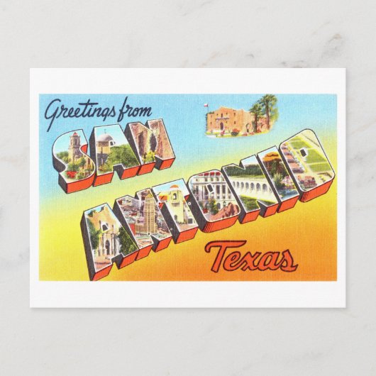 groeten uit San Antonio, Texas Briefkaart (Voorkant)
