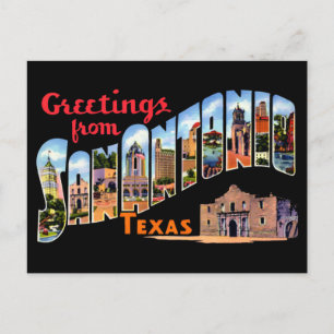  groeten uit San Antonio, Texas Travel Briefkaart
